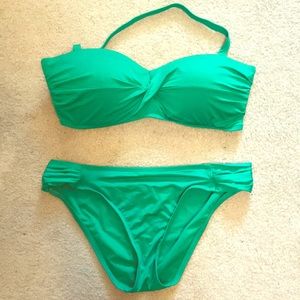 Green convertible bikini